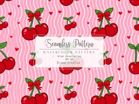 Cute Cherry Seamless Pattern