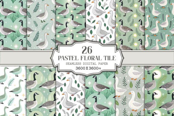 Goose Duck Seamless Pattern Bundle: A Creative Resource for Digital Designers