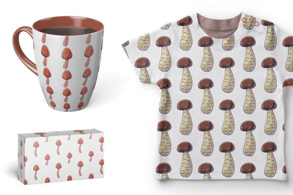 Mushrooms. Illustration in Hand Draw