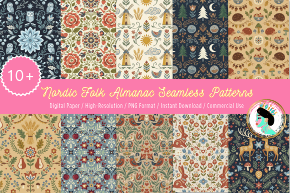 Nordic Seamless Pattern Bundle