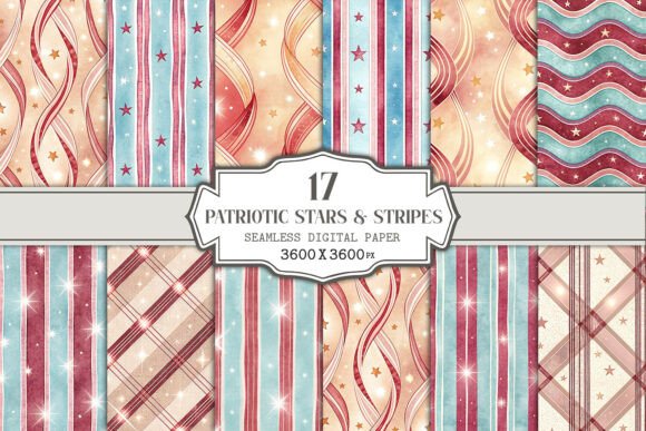 Patriotic Stars Stripes Seamless