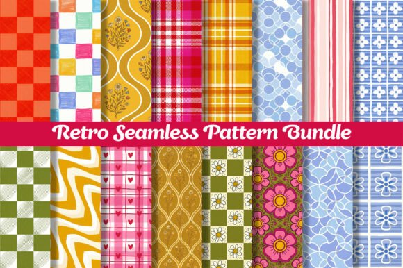 Retro Seamless Pattern Bundle: A Creative Powerhouse for Modern Projects