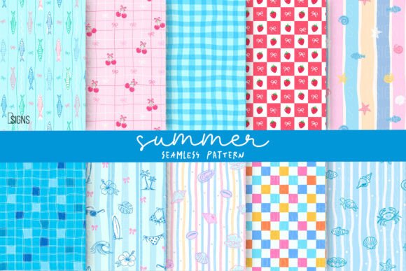 Summer Beach Seamless Pattern Bundle PNG: A Creative Resource for Designers and Artists