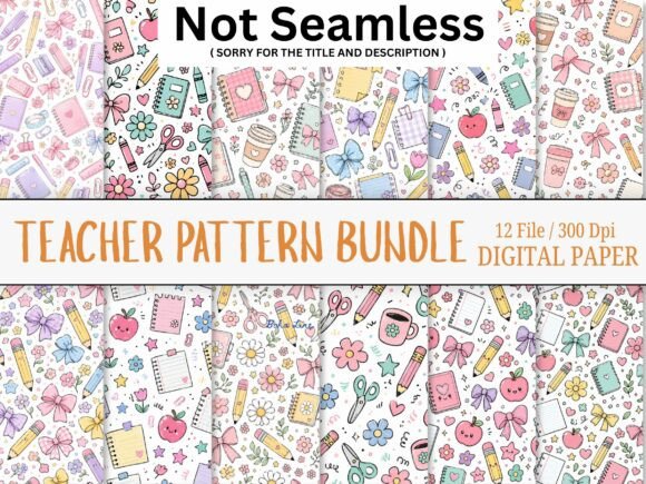 Teacher Pattern Bundle, Teacher Digital