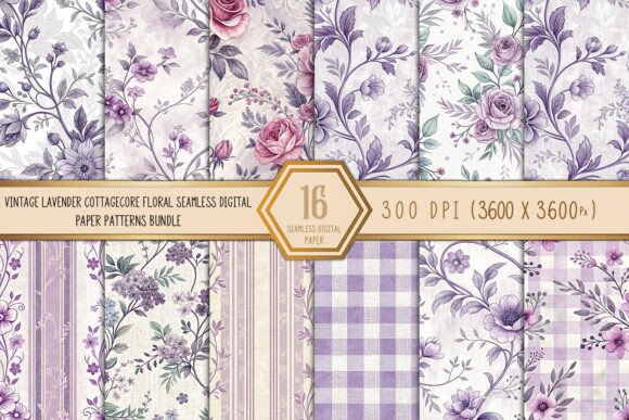 Vintage Lavender Cottagecore Floral: A Timeless Addition to Digital Design